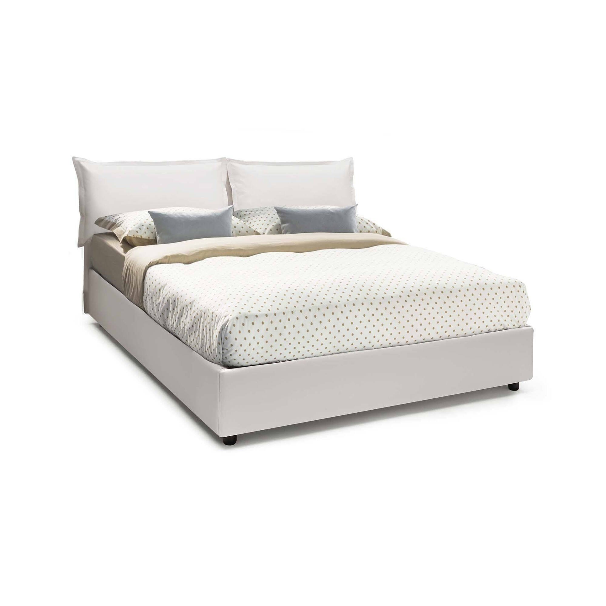 Letto Matrimoniale Armani, Letto Matrimoniale Materasso Incluso Made in Italy, Bianco