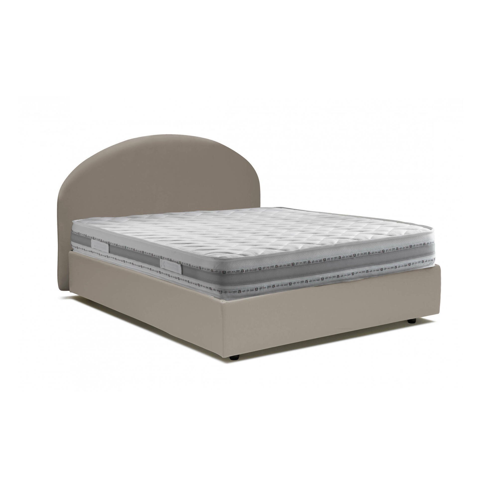 Letto Matrimoniale Ayur, Letto Matrimoniale Materasso Incluso Made in Italy, Grigio