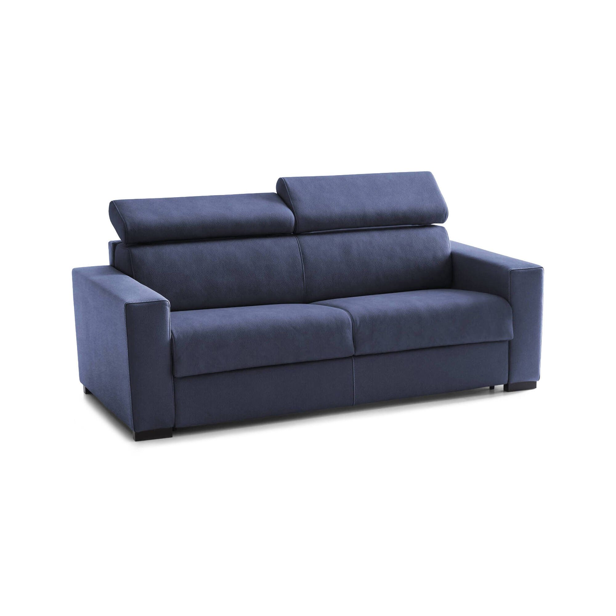 Annalara, Divano Letto 2 Posti Sfoderabile Made in Italy, 180x95 cm blu