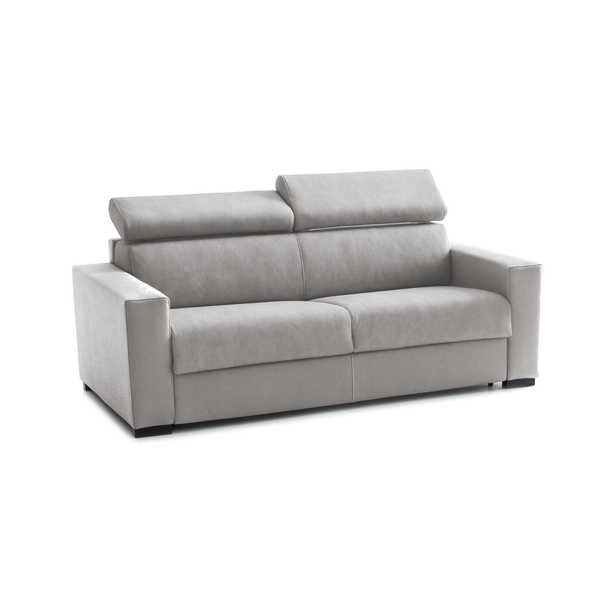 Action, Divano Letto 3 Posti Sfoderabile Made in Italy, 220x95 cm Grigio