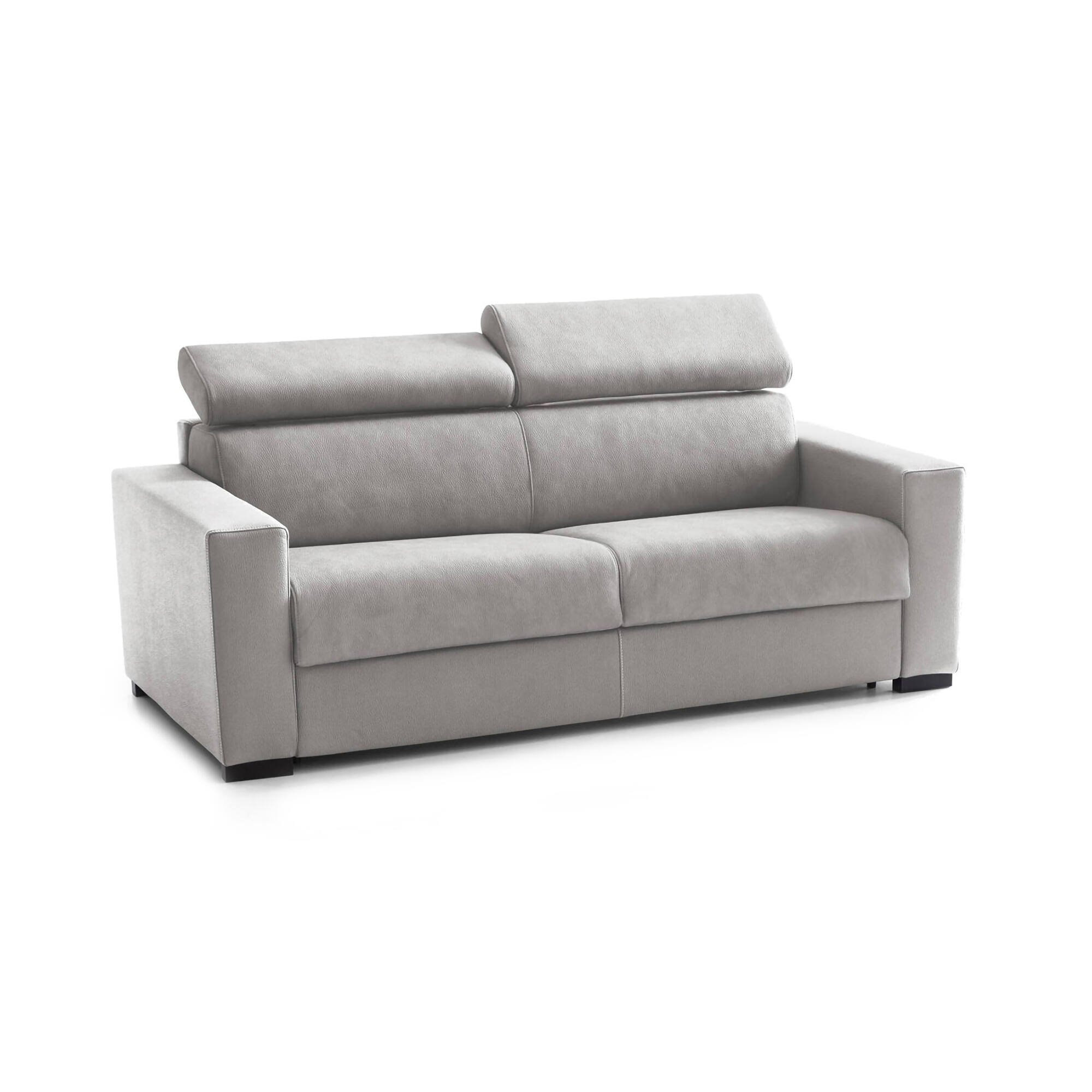 Alinia, Divano Letto 2 Posti Sfoderabile Made in Italy, 160x95 cm Grigio