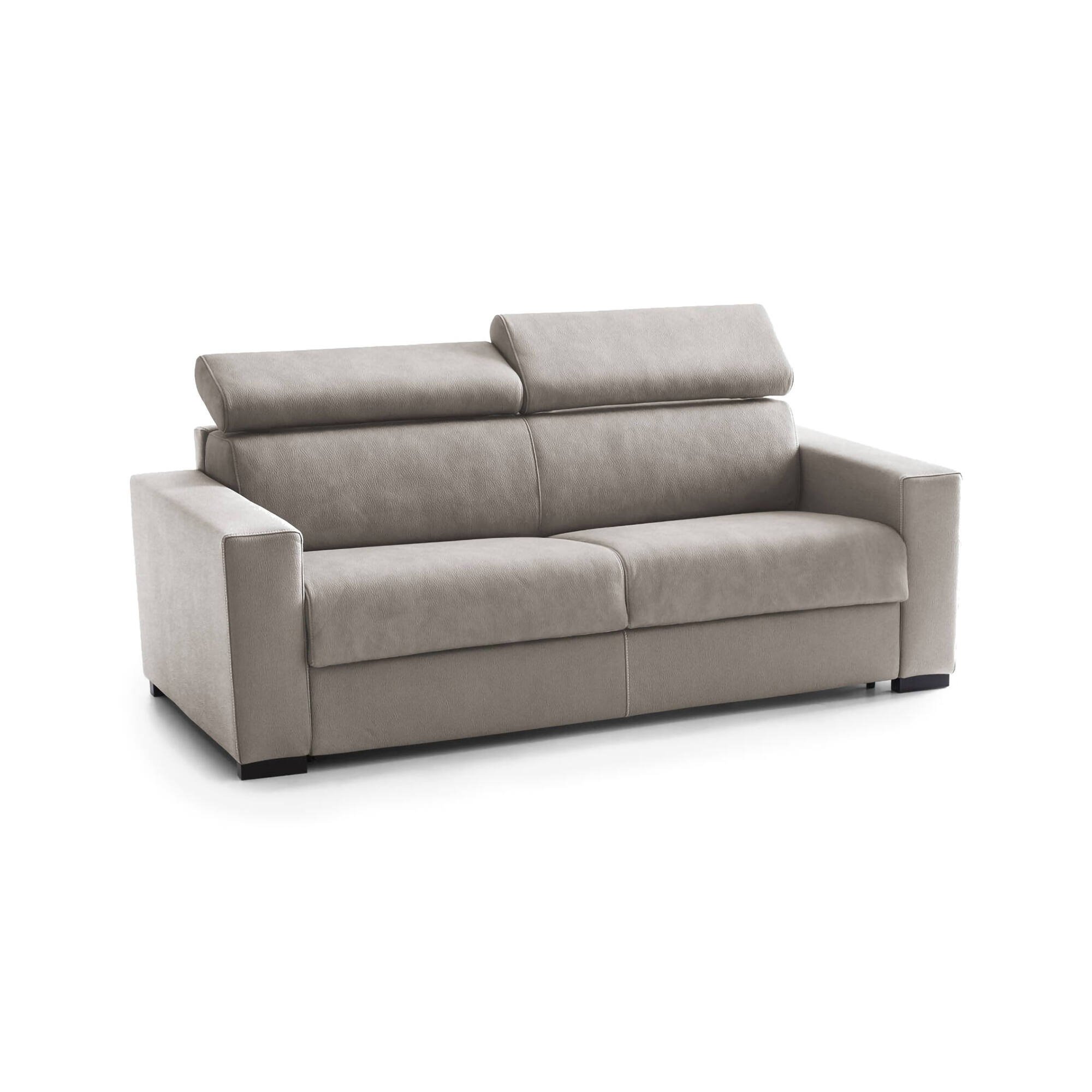 Aieie, Divano Letto 2 Posti Sfoderabile Made in Italy, 180x95 cm Grigio Tortora