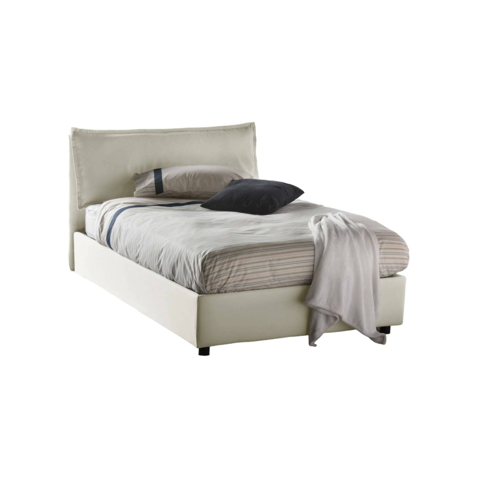 Abbygale, Letto Piazza e Mezza Materasso Incluso Made in Italy, Beige