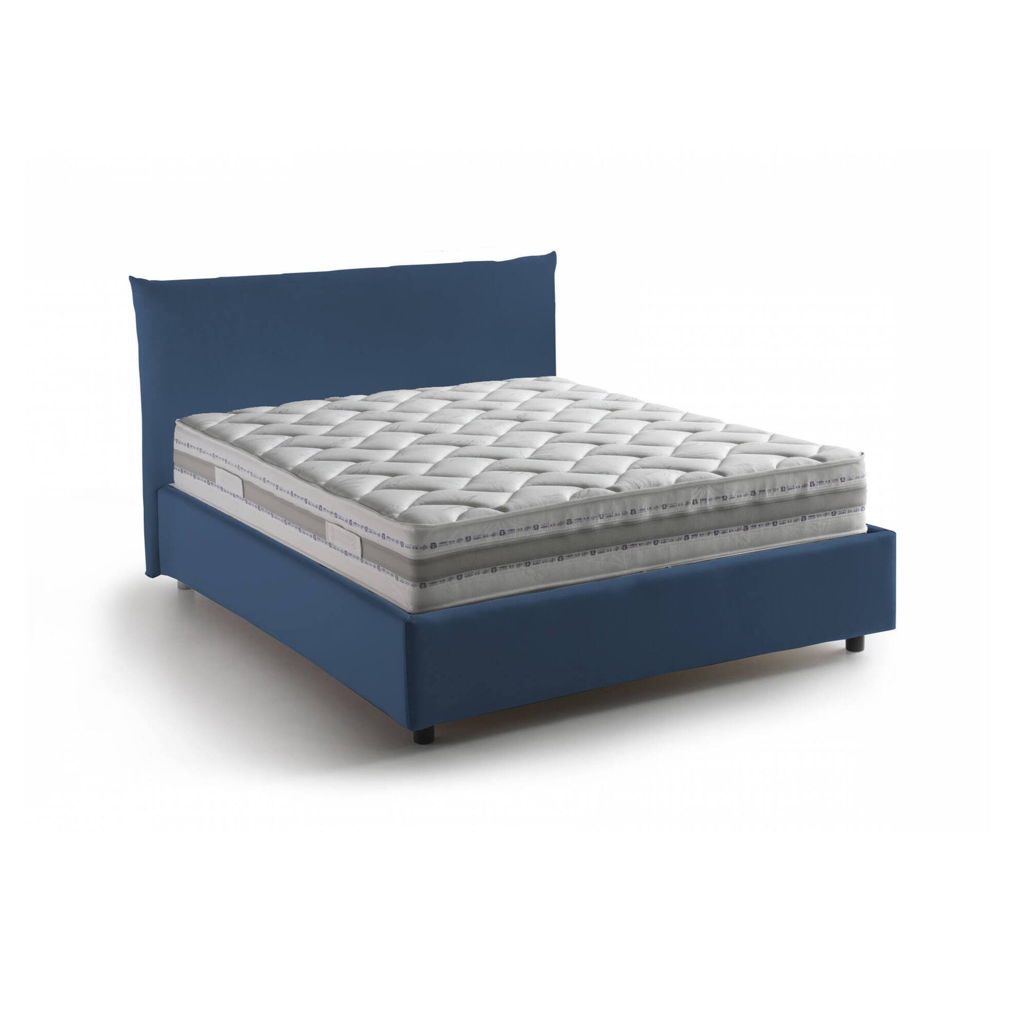 Arpaise, Letto Piazza e Mezza Materasso Incluso Made in Italy, blu