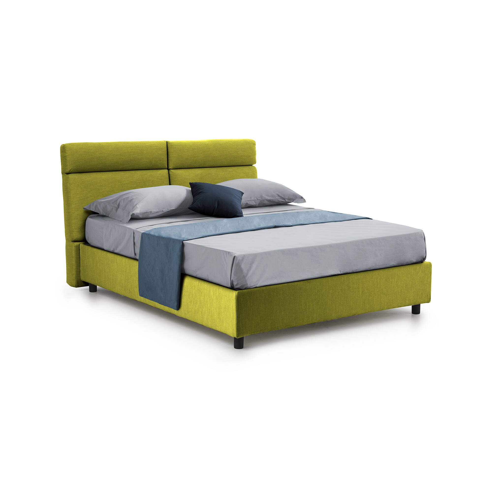Annus, Letto Matrimoniale Materasso Incluso Made in Italy, Verde