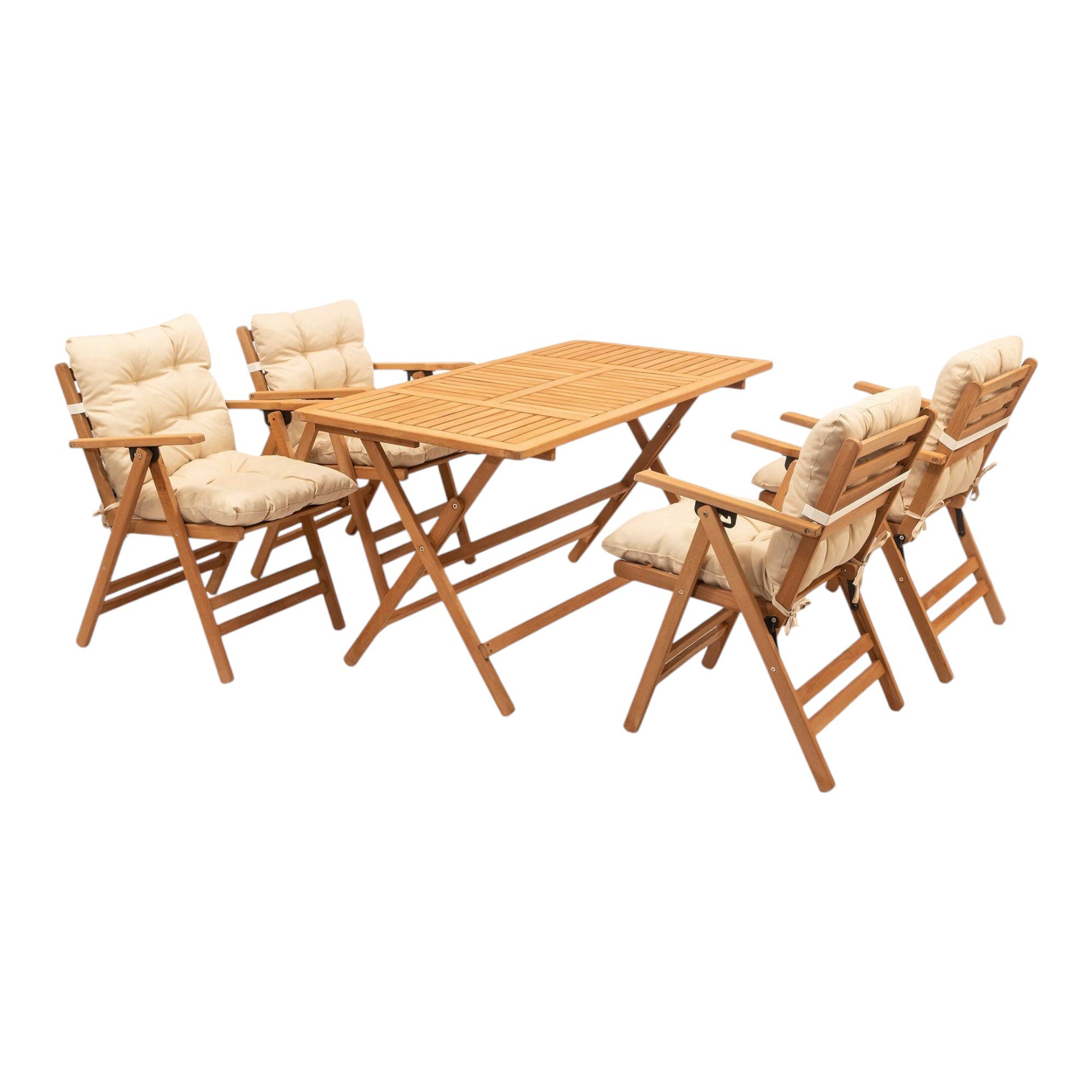 Salottino Outdoor Sangano, set Salotto da Esterno 4 Posti, Marrone