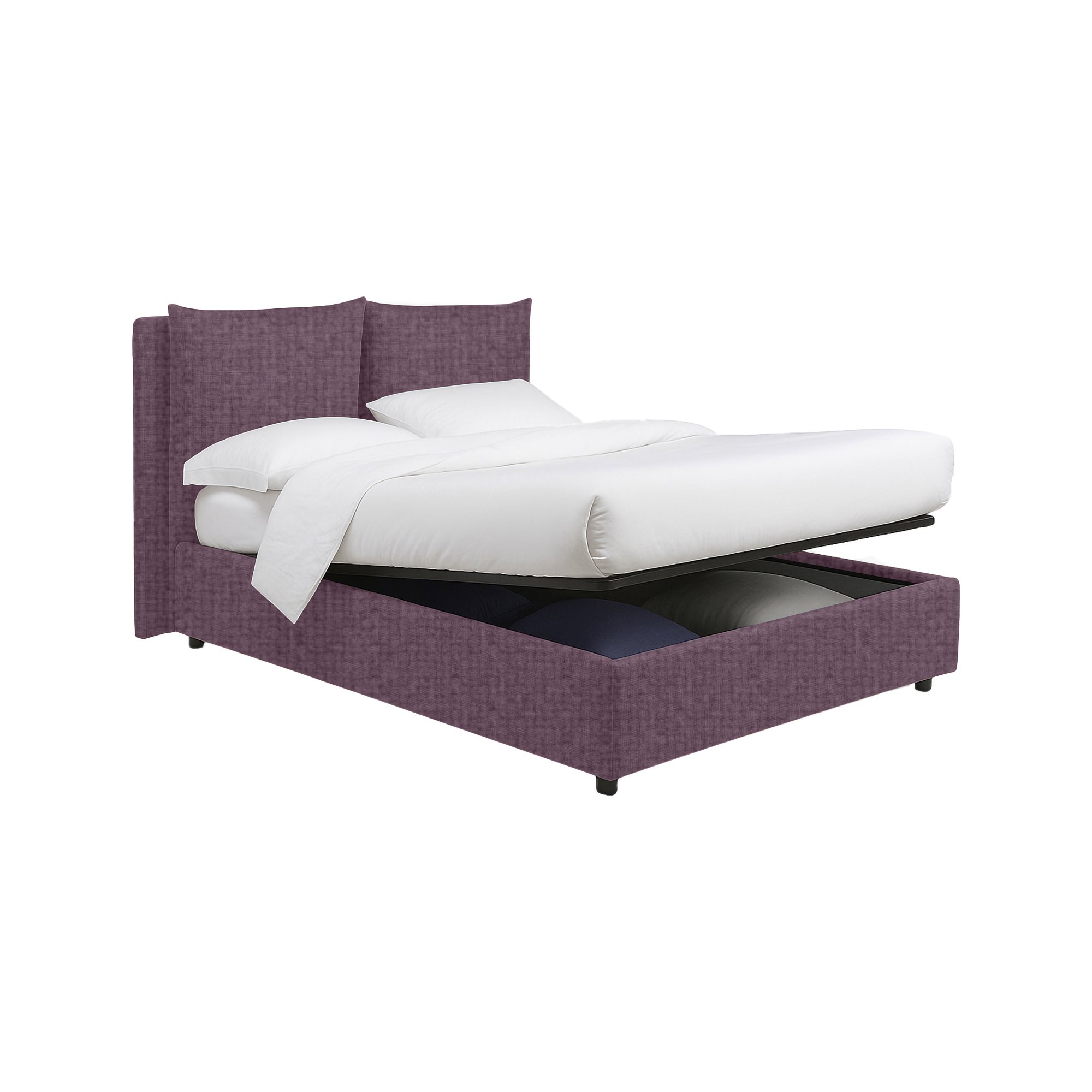 Letto matrimoniale Viola Lilla Dmora con contenitore
