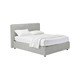 Letto piazza e mezza grigio chiaro con contenitore e rete inclusa