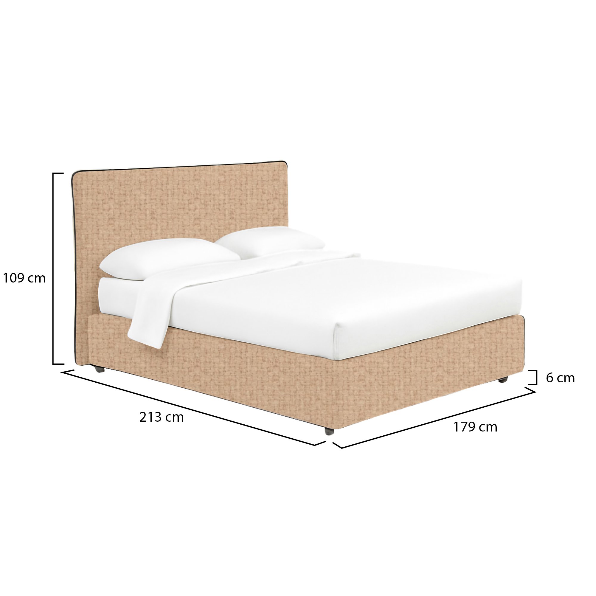 Letto matrimoniale sfoderabile con contenitore