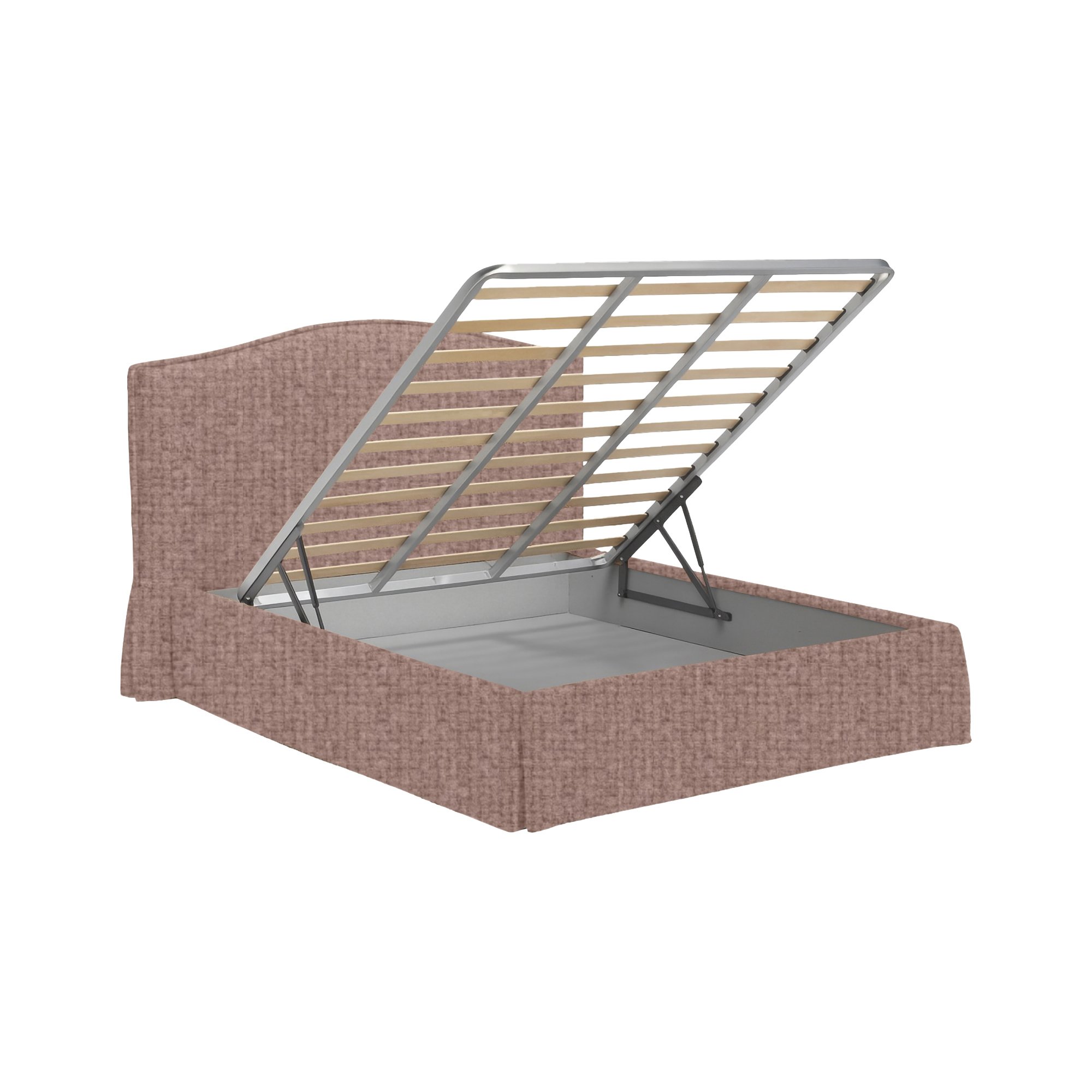 Letto singolo rosa antico con contenitore DMora