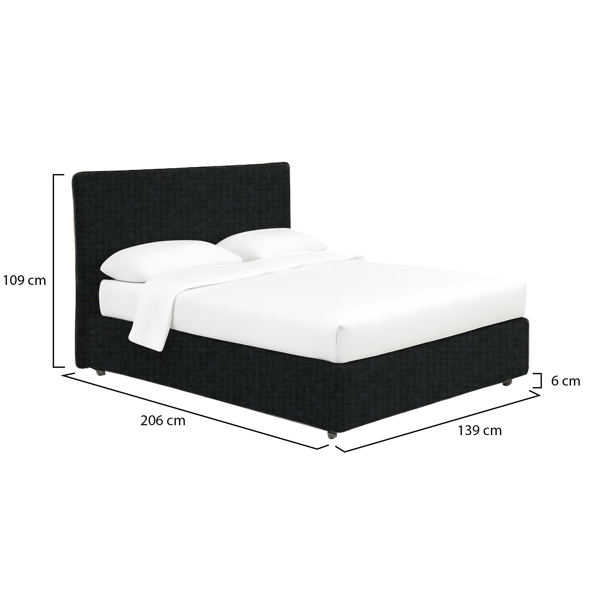 Letto piazza e mezza sfoderabile grigio